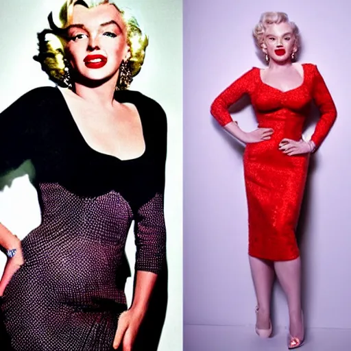 Marilyn Monroe dressed in 2020 fashionable clothes, | Stable Diffusion ...