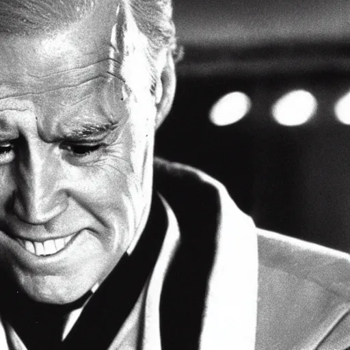 Image similar to a tv still of joe biden starring in return of the jedi (1983)