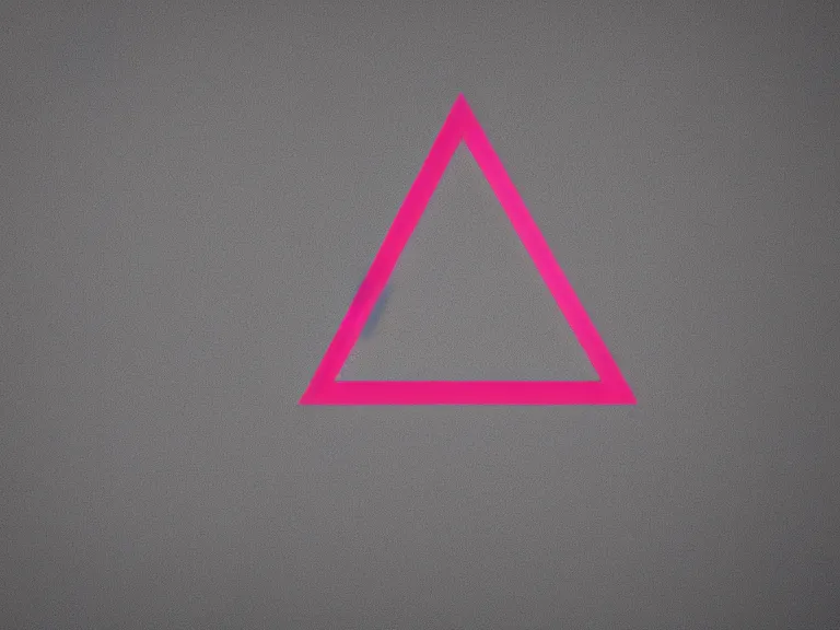 Prompt: minimalistic wallpaper of an infinity symbol and a triangle with an eye on top of it, being slowly corrupted and infected, on grey background, saturated colours