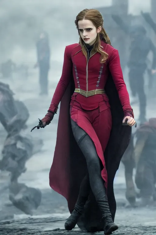 Image similar to Still of Emma Watson as Scarlett Witch