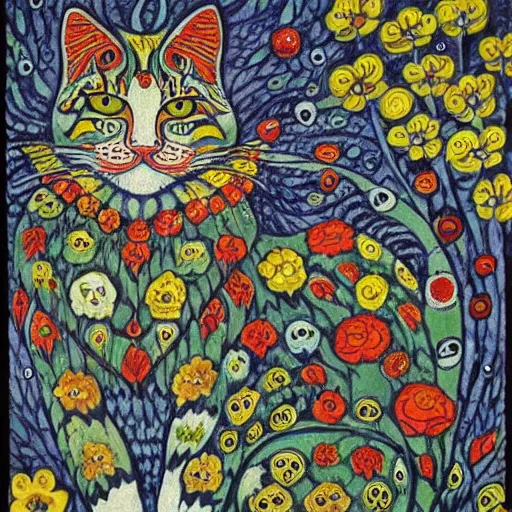 Prompt: Artwork (1920) by Louis Wain