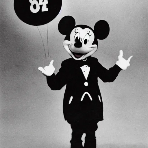 Image similar to walt disney dressed as mickey mouse