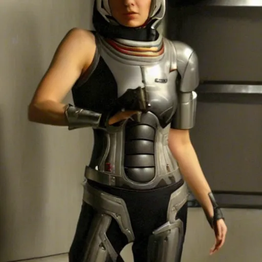 Image similar to Hot slim fit attractive steel cylon woman from battlestar galactica