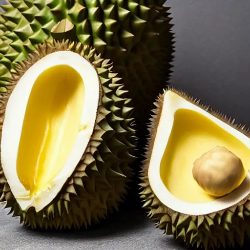 Image similar to an durian explode into small pieces