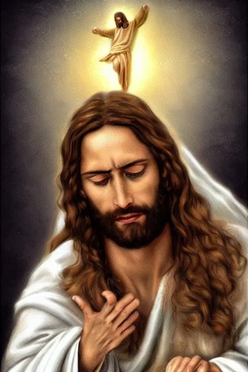 Image similar to jesus facepalm, photorealistic