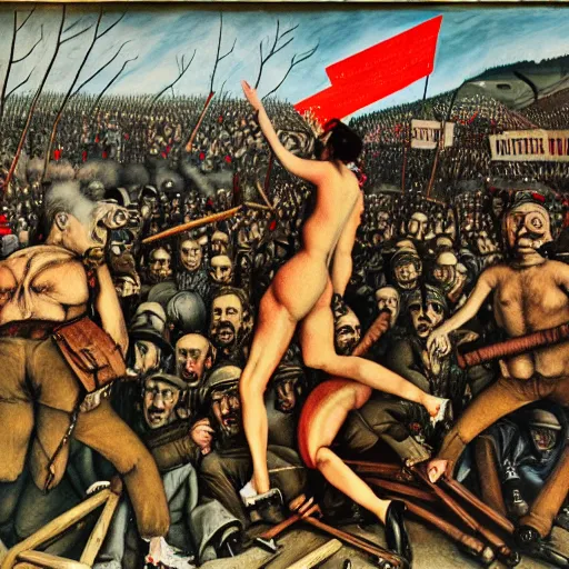 Image similar to january 6 insurrection by otto dix, hyperrealistic, aesthetic, masterpiece