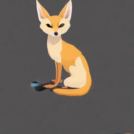 Image similar to fennec fox, clean cel shaded vector art. shutterstock. behance hd by lois van baarle, artgerm, helen huang, by makoto shinkai and ilya kuvshinov, rossdraws, illustration