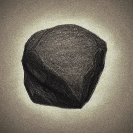 Prompt: A fantastic drawing of a rock, digital art