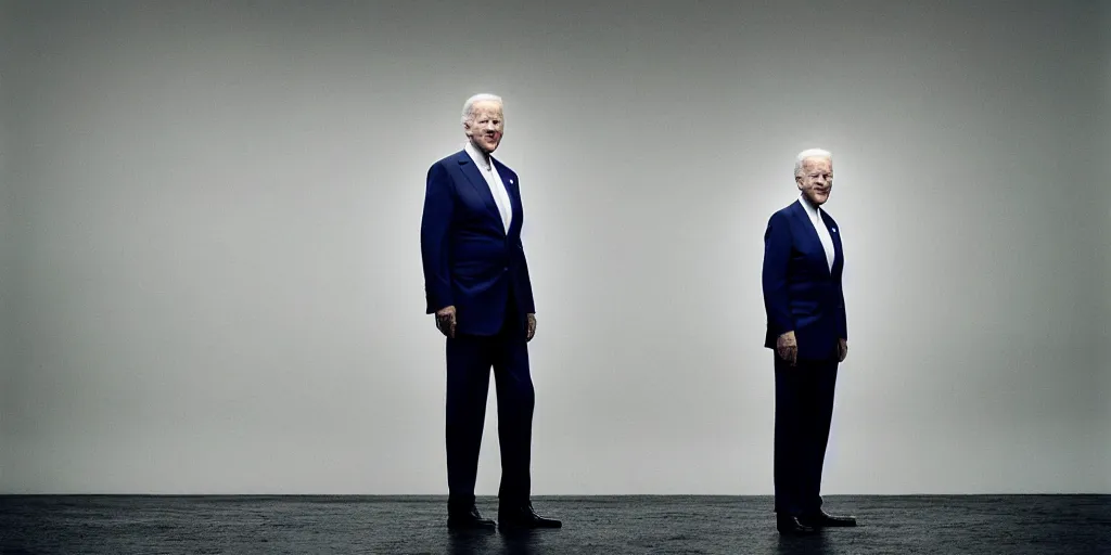 Prompt: a portrait of joe biden with background scenery by mikko lagerstedt, juergen teller, iris van herpen, tokujin yoshioka