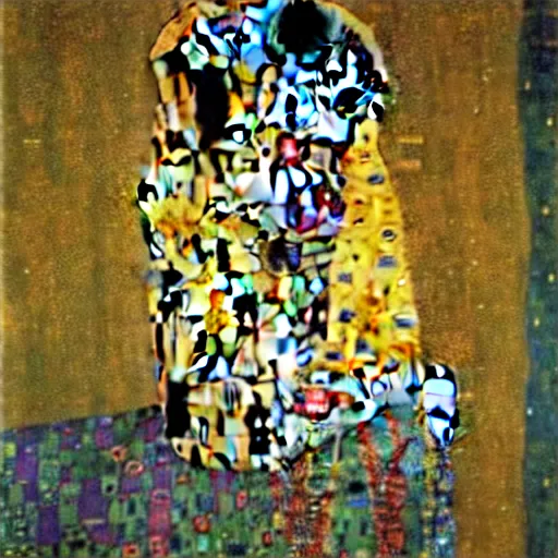 Image similar to The world is invaded by monsters (painting by Gustav Klimt)