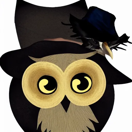 Image similar to witch with an owl mask