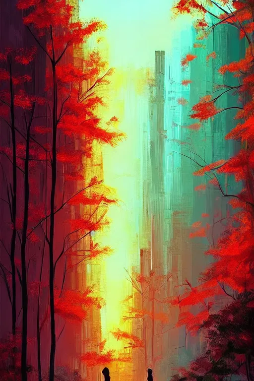 Prompt: (((((a ramshackle manhattan brick brownstone deep in the forest))))) by Alena Aenami!!!!!!!!!!!!!!!!!!!!!!!!!!!