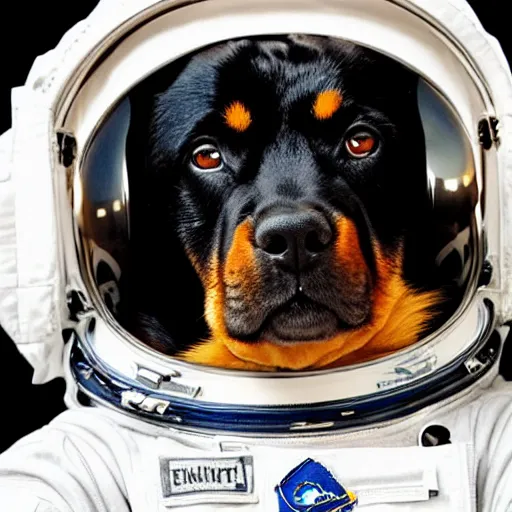 Image similar to astronaut rottweiler