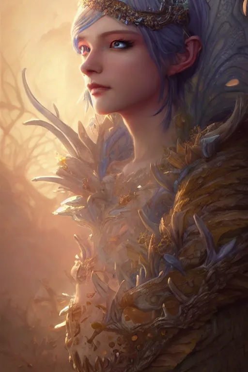 Image similar to fairy king, highly detailed, d & d, fantasy, highly detailed, digital painting, trending on artstation, concept art, sharp focus, illustration, global illumination, ray tracing, realistic shaded, art by artgerm and greg rutkowski and fuji choko and viktoria gavrilenko and hoang lap,