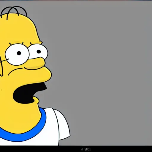 Image similar to 3 d cg rigged t pose homer simpson character facing camera