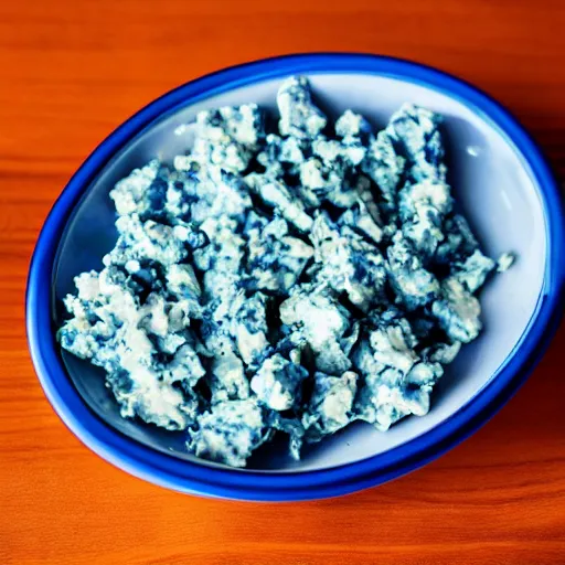 Prompt: A dish made of blue cheese