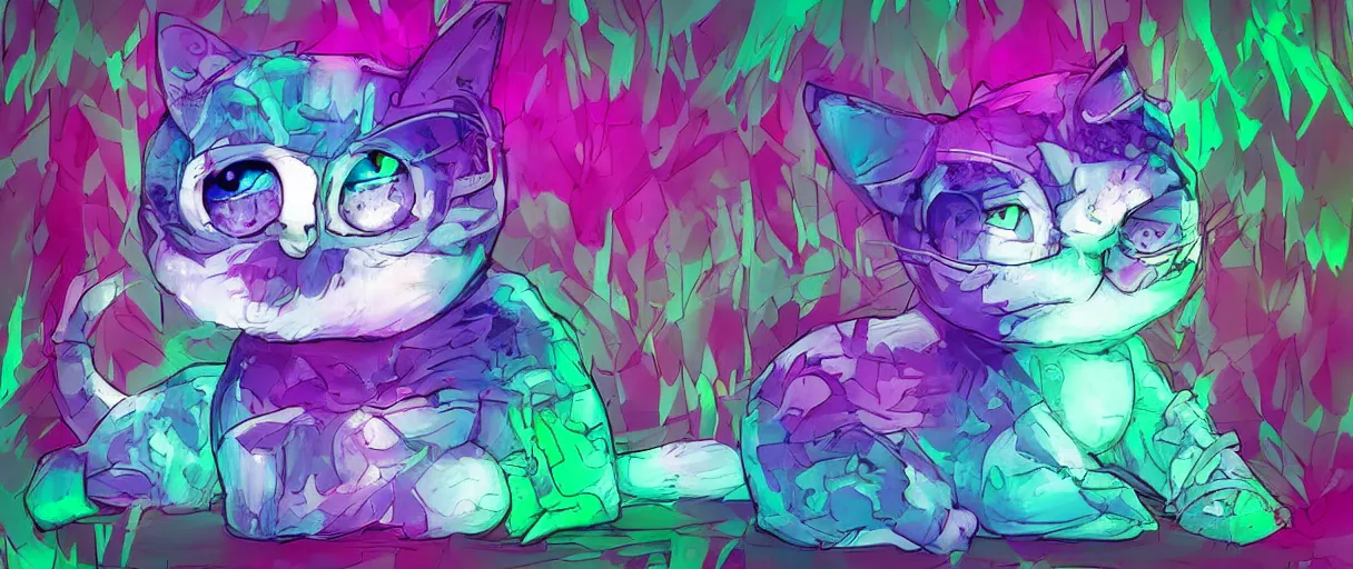 Prompt: kawaii pastel skeleton cat, digital art, pastel, colorful,