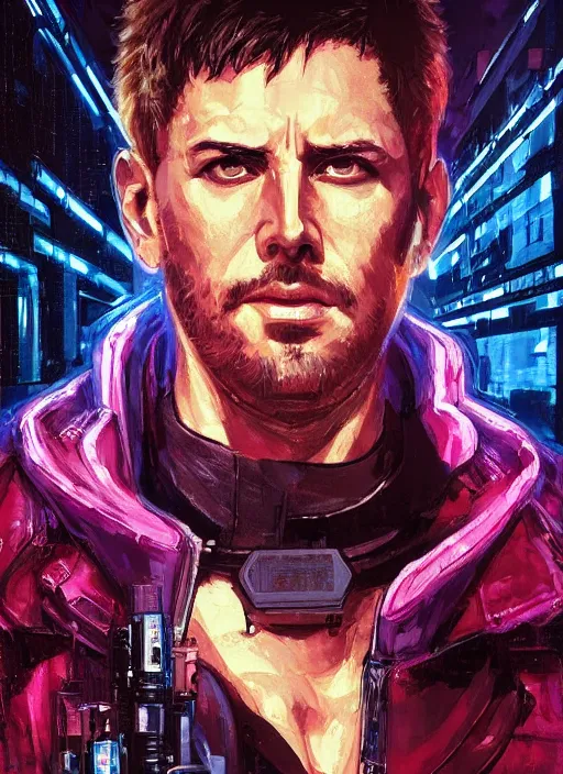 Image similar to cyberpunk space pilot character ( blade runner 2 0 4 9, dystopian, cyberpunk 2 0 7 7 character design ). attractive face. portrait by james gurney and laurie greasley and yoji shinkawa, oil on canvas. cinematic composition, hyper realism, realistic proportions, anatomy, dramatic lighting, photorealistic, high detail, 4 k