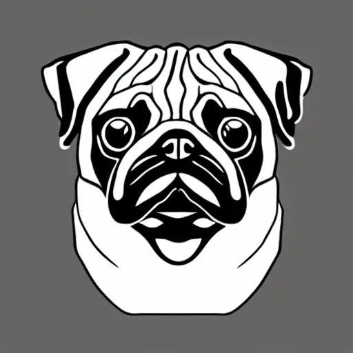 Prompt: colorful mcbess illustration of a cute pug