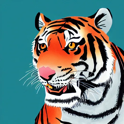 Image similar to tiger design by quentin blake