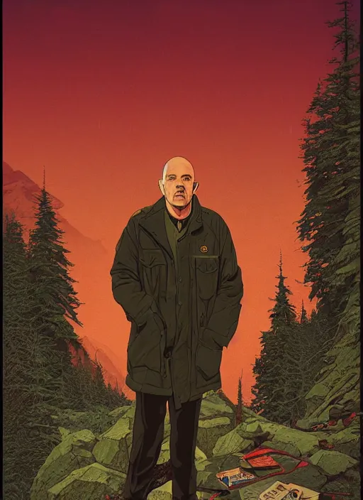 Prompt: Twin Peaks poster artwork by Michael Whelan and Tomer Hanuka, Rendering of Joe Rogan is a lumberjack in Twin Peaks, full of details, by Makoto Shinkai and thomas kinkade, Matte painting, trending on artstation and unreal engine