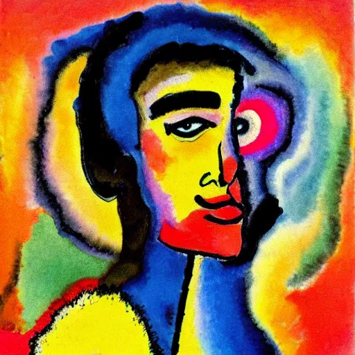 Image similar to face painted by Kandinsky