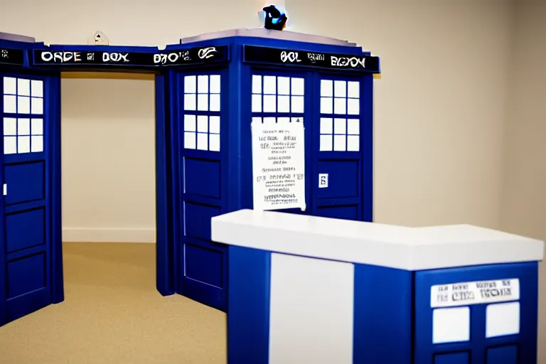 Image similar to tardis console room, dr who, dentist office