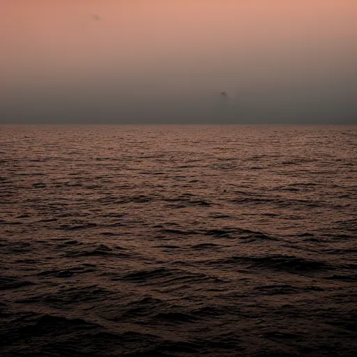 Prompt: high quality photo of sea monster scary foggy night at sea , photography 4k, f1.8 anamorphic, bokeh, 4k, Canon,