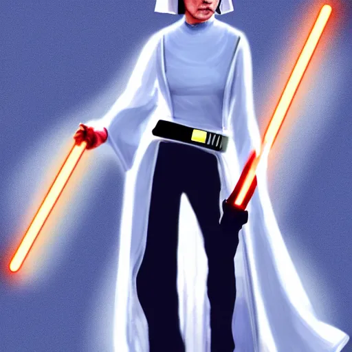 Image similar to digital full body portrait of young princess leia, a new hope