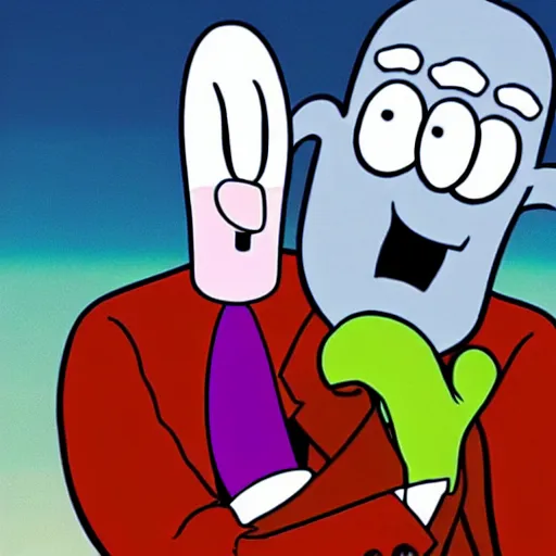 Image similar to handsome squidward, cartoon network