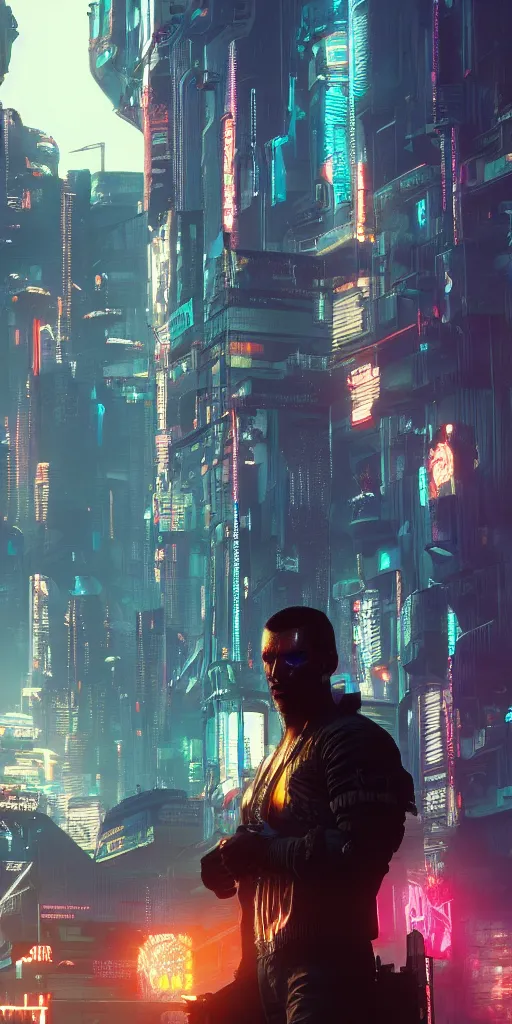 Prompt: cyberpunk 2 0 7 7, blade runner, artstation contest winner. cinematic paint