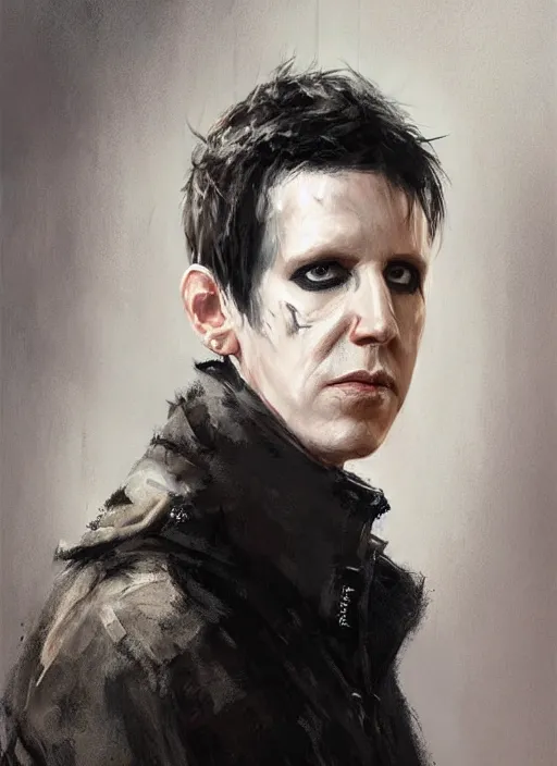 Image similar to hyper realistic portrait of tobias forge, by greg rutkowski,