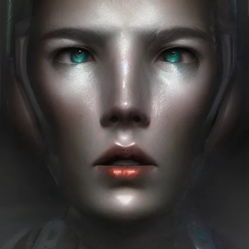 Image similar to hyper realistic portrait, scifi machine robot android, cinematic, artstation