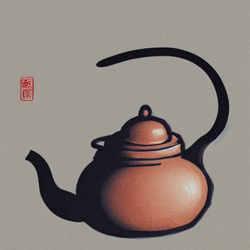 Prompt: illustration of a tea pot art by taehyoung jeon