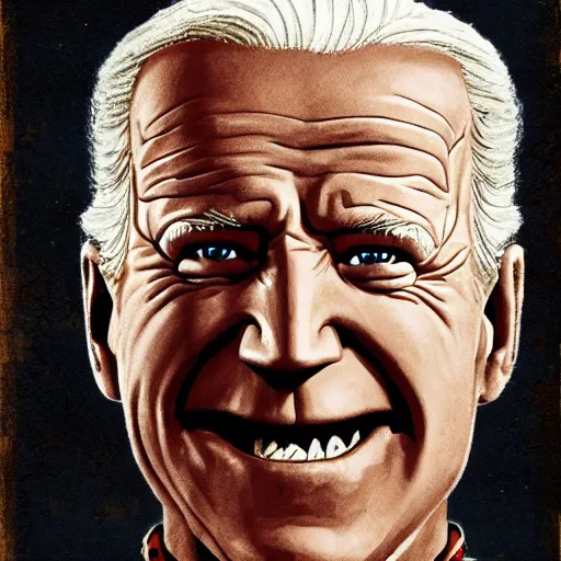 Image similar to joe biden as the emperor of mankind from warhammer 4 0 k, portrait