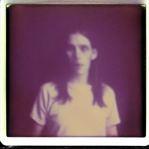 Image similar to creepy and strange polaroid photo