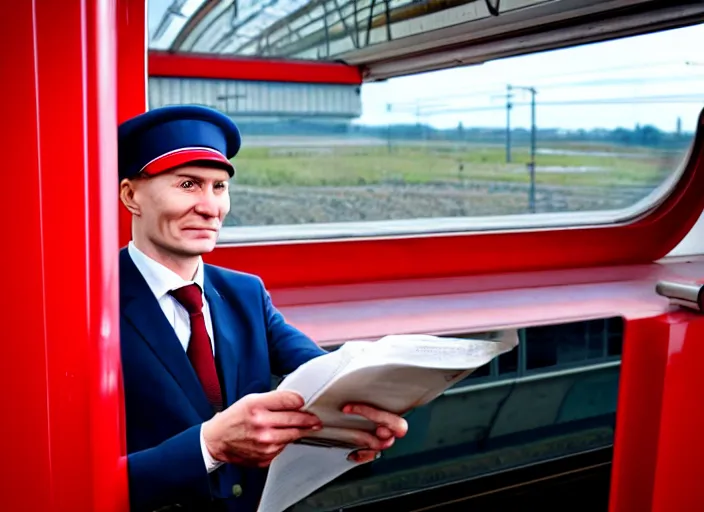 Image similar to train driver of the Russian Railways