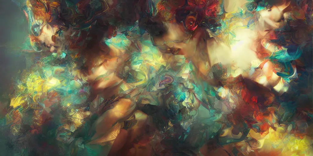 Image similar to Psychedelic visions by Stanley Artgerm Lau, Ruan Jia and Fenghua Zhong