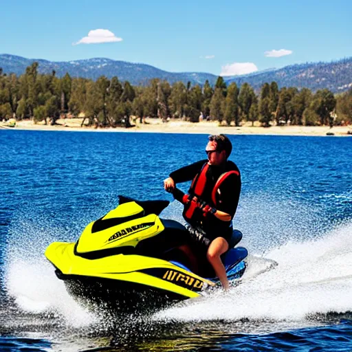 jet ski in big bear lake, California Stable Diffusion OpenArt