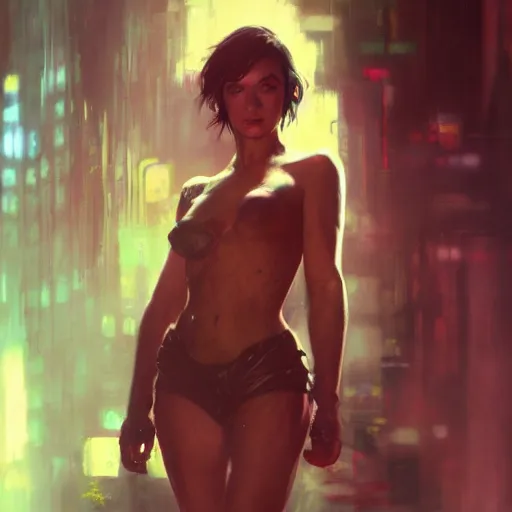 Prompt: ruby rose, hyperrealistic full figure, bladerunner street alley, art of elysium by frank frazetta and by jeremy mann and by alphonse mucha, fantasy art, photo realistic, dynamic lighting, artstation, full figure poster, volumetric lighting, very detailed face, 4 k, award winning