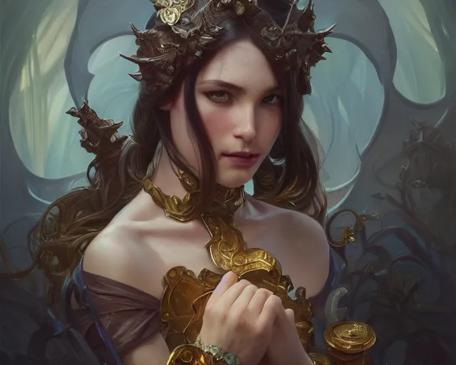 Image similar to photography of gabriele ma ¼ nter, deep focus, d & d, fantasy, intricate, elegant, highly detailed, digital painting, artstation, concept art, matte, sharp focus, illustration, hearthstone, art by artgerm and greg rutkowski and alphonse mucha