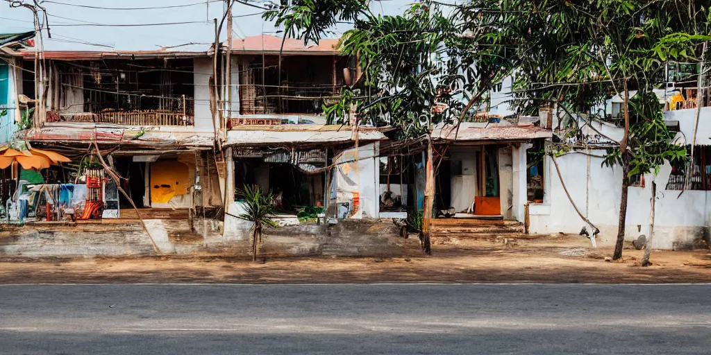 Image similar to street photo view of local sea side house in thailand