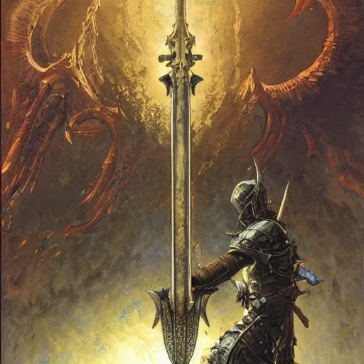 Prompt: the glowing greatsword from dark souls, weapon art by norman rockwell and donato giancola and greg rutkowski