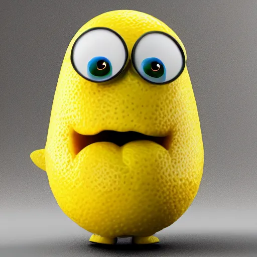 Prompt: anthropomorphic lemon is the CEO of Meta