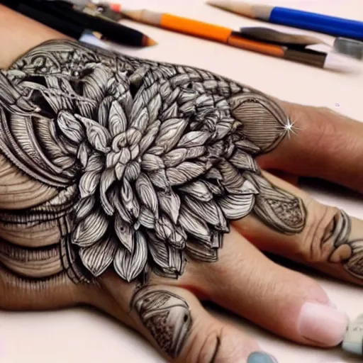 Image similar to human hand, intricate, highly detailed, photorealistic,