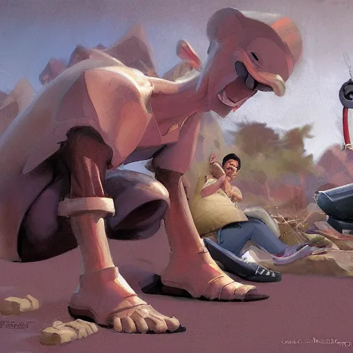 Image similar to a concept art of flip flop shoes, by Craig mullins, Steve Purcell, Ralph McQuarrie. Centered image, no background