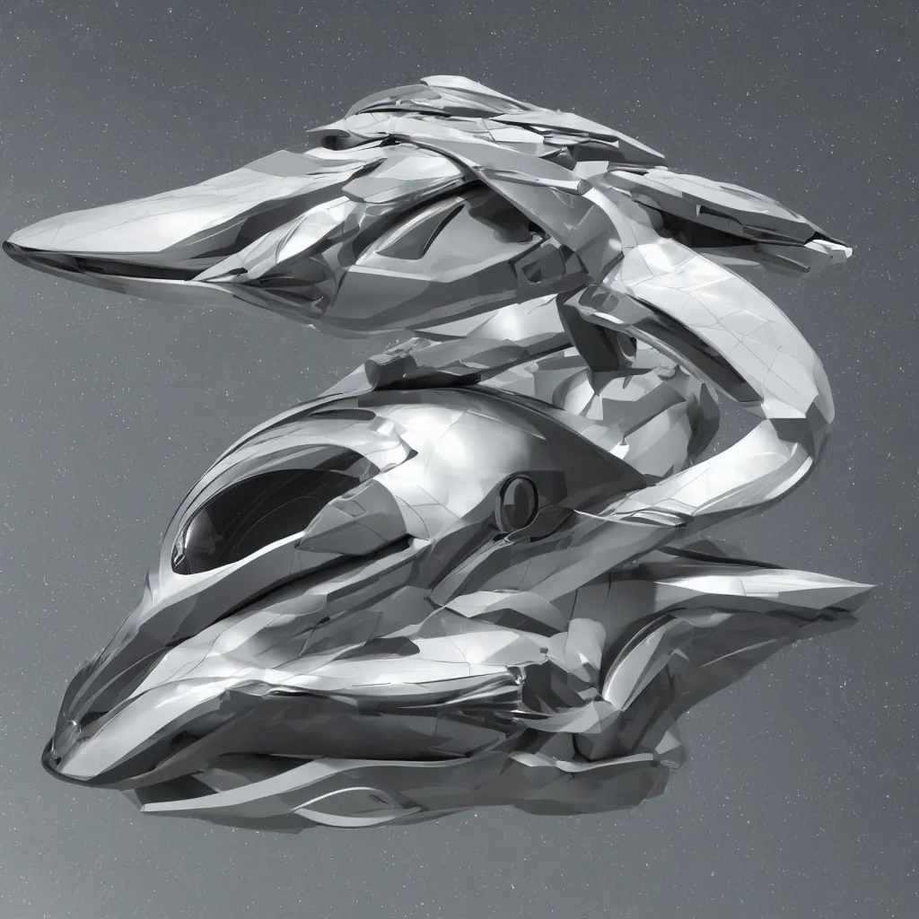 Image similar to futuristic spaceship in the shape of a hummingbird