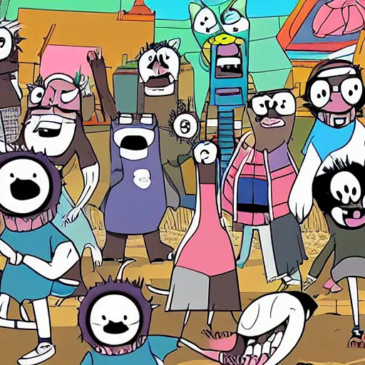 Image similar to regular show backgroud ( cartoon network )