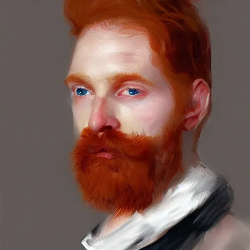 Prompt: highly detailed portrait of a ginger mans face who has spaghetti bolognese for hair, artstation, 8 k, sfx, john singer sargent.