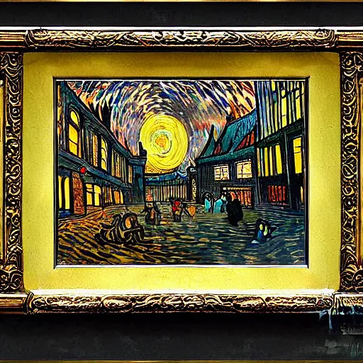 Image similar to harry potter painting by van gogh